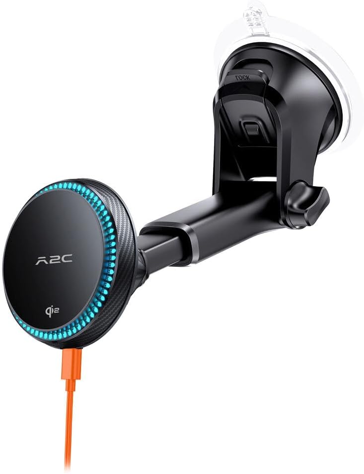 A2C QI2 WIRELESS CHARGING MAGSAFE (DASH-WINDSHIELD MOUNT) (WIRELESS)