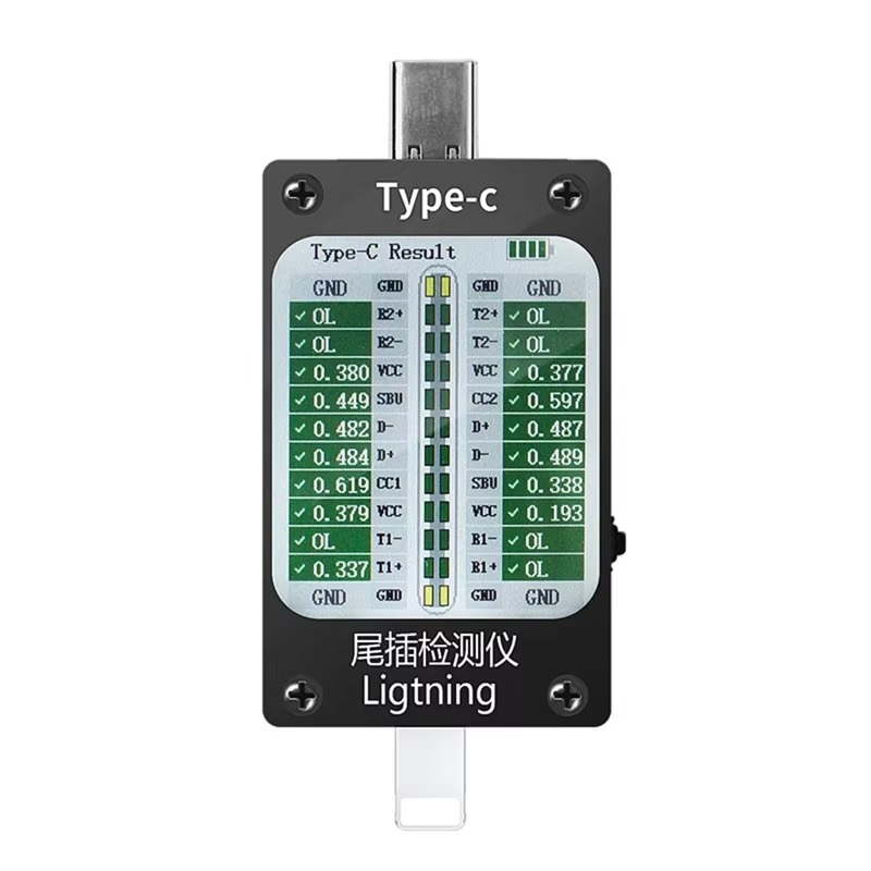 V68 TYPE C AND LIGHTNING TAIL-PLUG TESTER