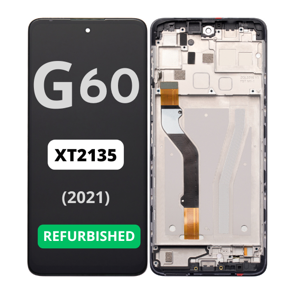 Motorola Moto G60 (XT2135 / 2021) - Refurbished LCD Assembly With Frame (Black)