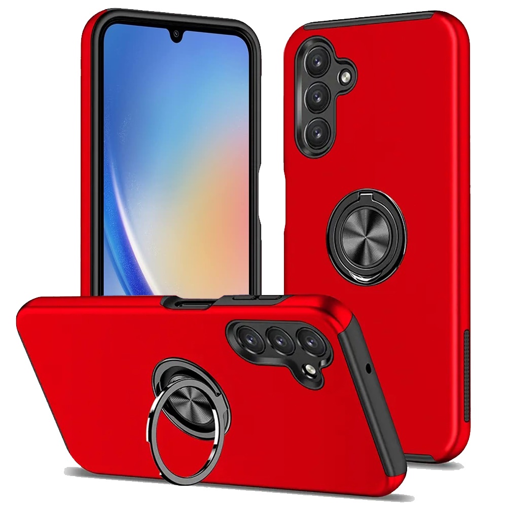 Samsung S22 Ultra Hard Hidden Ring Case | Red