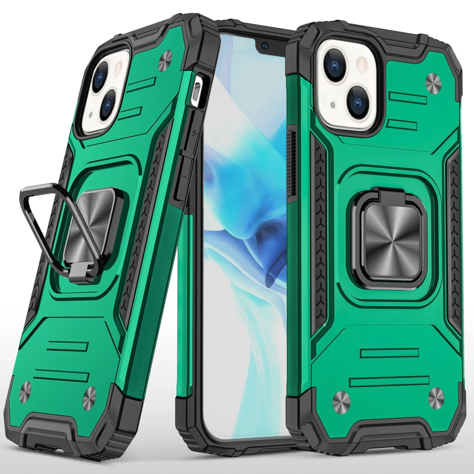 Samsung S22 Ultra Robust Magnetic Kickstand Hybrid Case Cover | Green