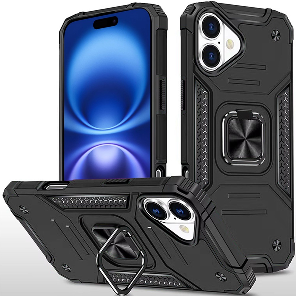 Samsung S22 Robust Magnetic Kickstand Hybrid Case Cover | Black