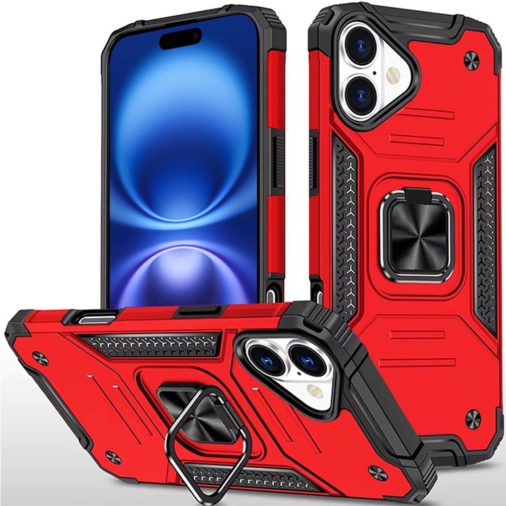 Samsung S22 Robust Magnetic Kickstand Hybrid Case Cover | Red