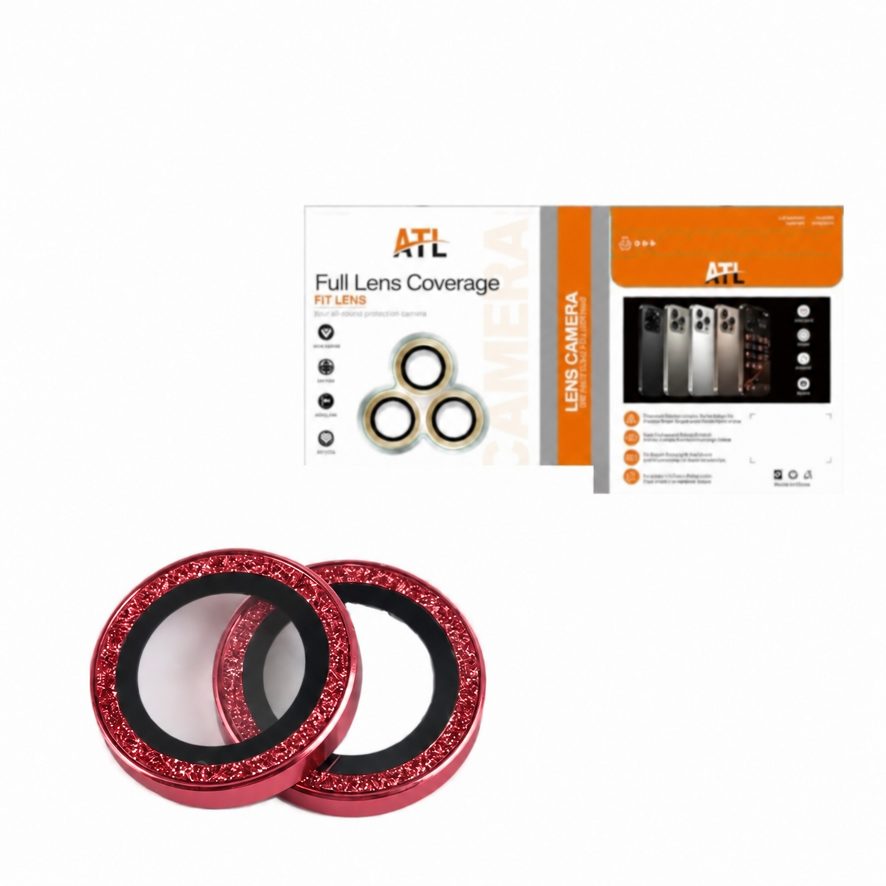iPhone 18 Pro/18 Pro Max Atl Single Glitter Camera Lens With Retail Pack | Cherry
