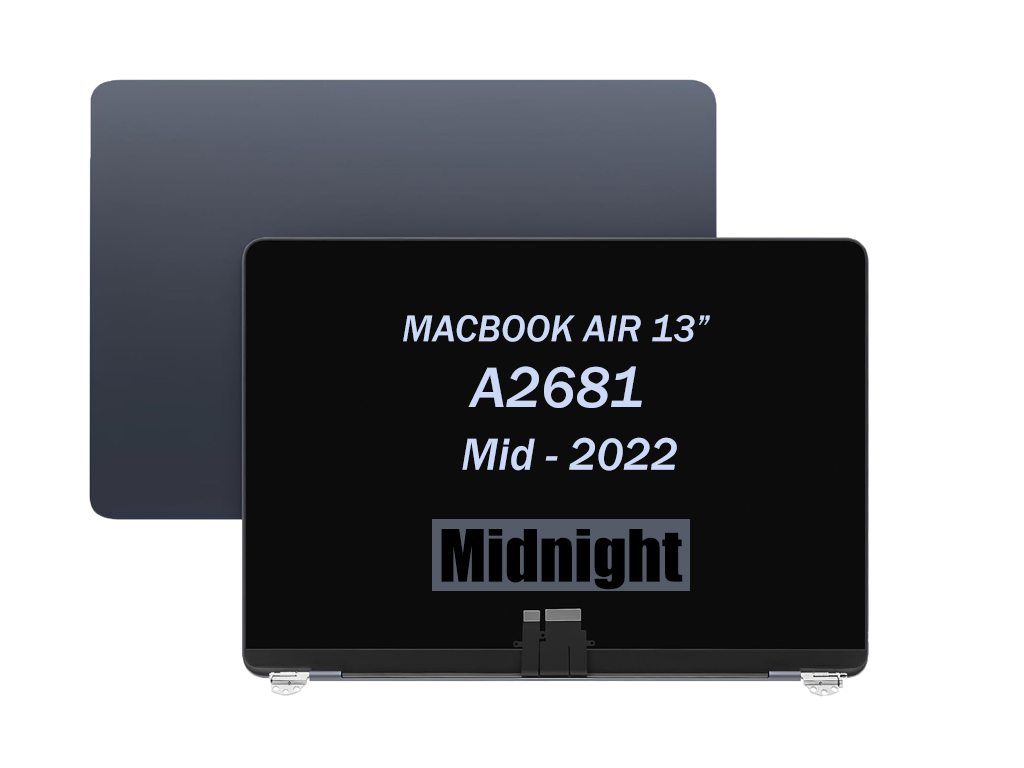 MacBook Air 13" A2681 (Mid 2022) Premium LCD Screen and Digitizer Assembly (Midnight)