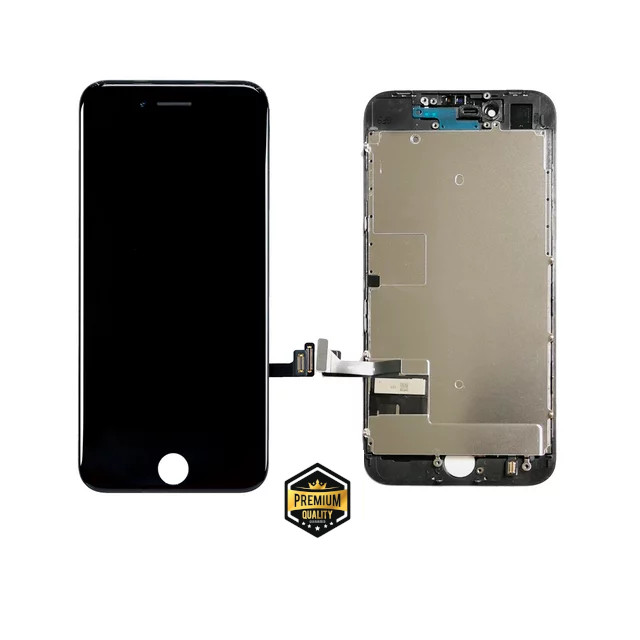 Premium Quality -  iPhone 8 Plus LCD Gold Box With Frame (Black)