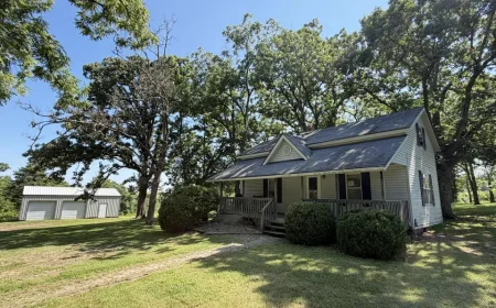 $150,000 Hartville MO Farmhouse for Sale: 5.5 Acres with Shop & Potential