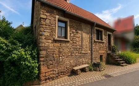 65.000 € Historic Stone House in Gerbach, Germany: Renovation Opportunity