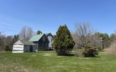 $145,000 Affordable 1949 Eastbrook, ME Farmhouse: 3 Acres, Renovation Potential
