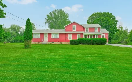 $150,000 Versatile 10-Acre Hamlin Farmhouse: Opportunity Near Lake Ontario