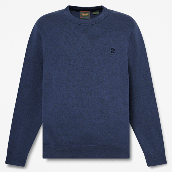 Timberland - Maglione Girocollo in Cotone Williams River da Uomo in blu scuro, Uomo, blu, Taglia: S