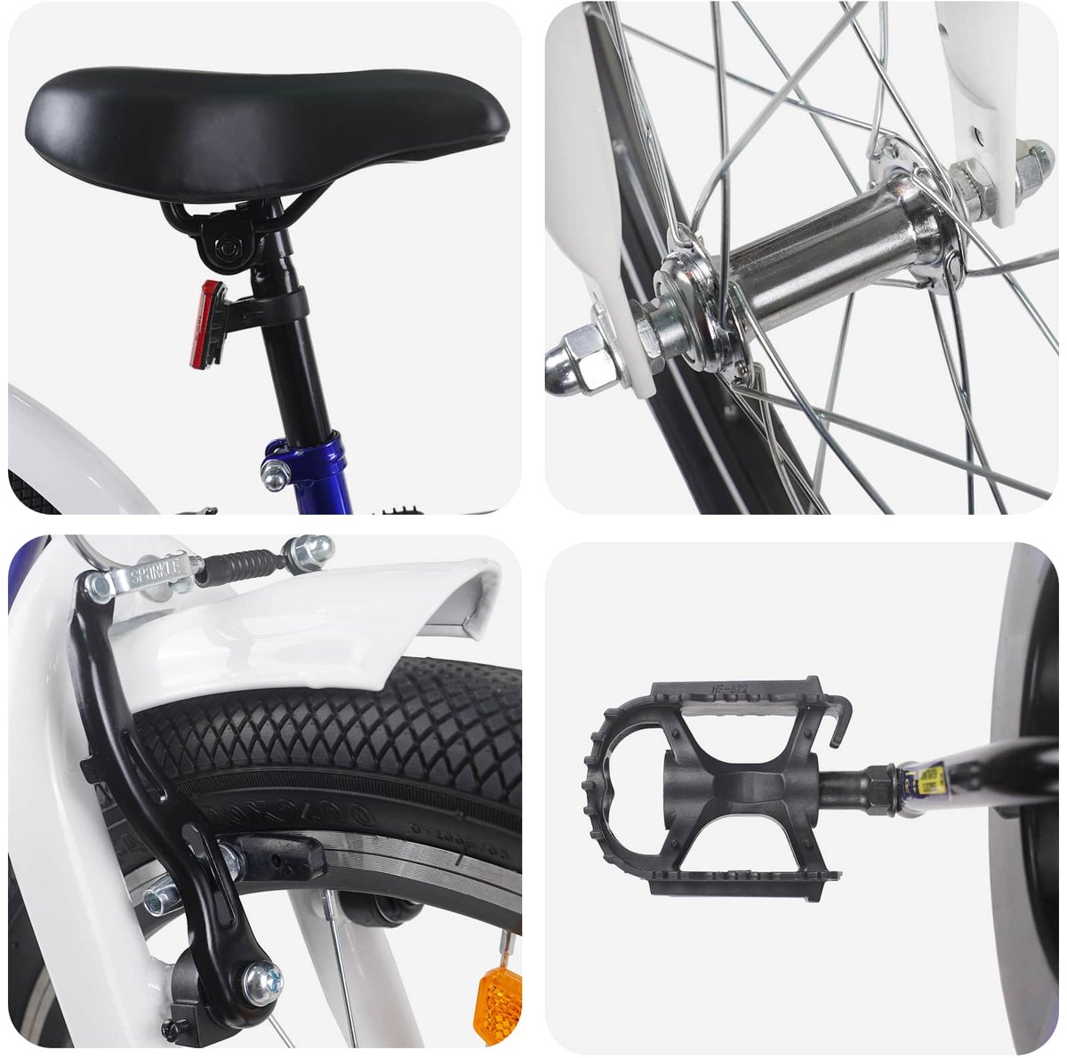 Kinderfahrrad 20 Zoll für Alter 6 11 Blau & Weiß