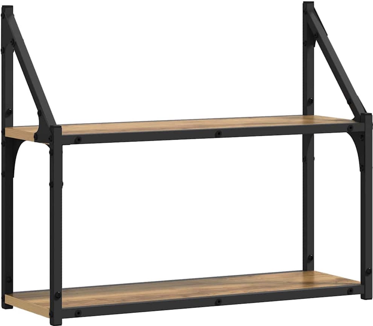 Wandregal mit Regal Artisan Eiche 60 x 21 x 51 cm Holzwerkstoff