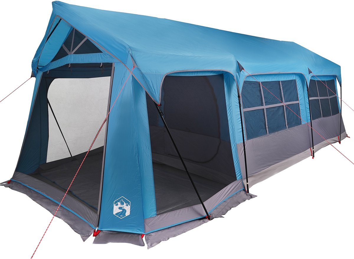 Familienzelt Blau und Grau 620 x 322 x 240 cm Polyester