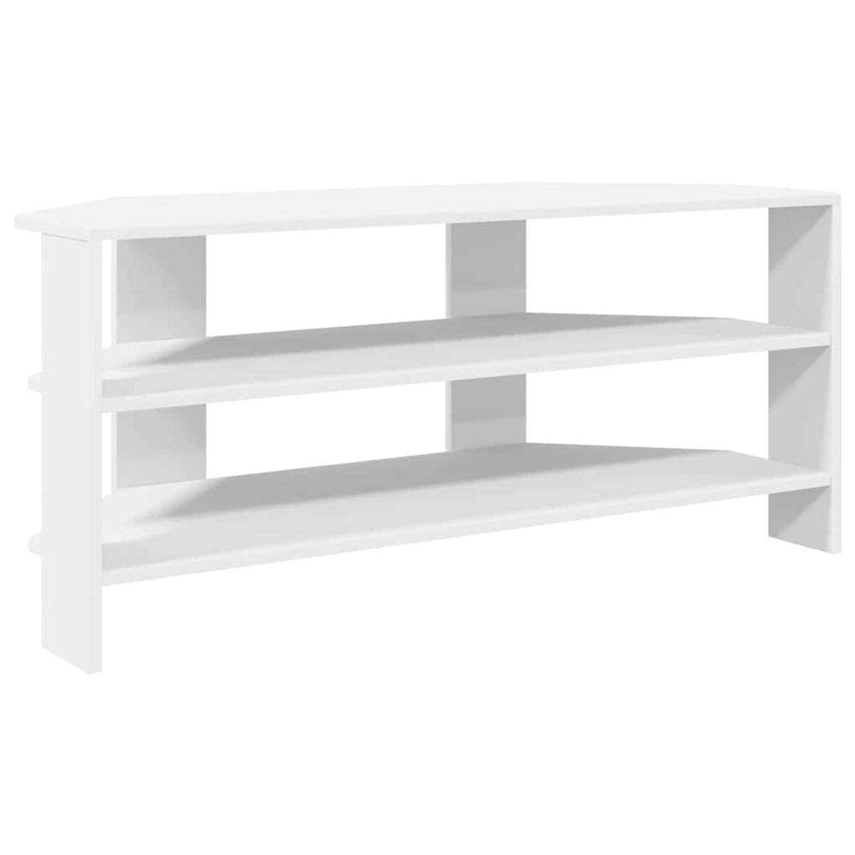 Eck-TV-Schrank Weiß 102 x 40,5 x 45 cm Spanplatte