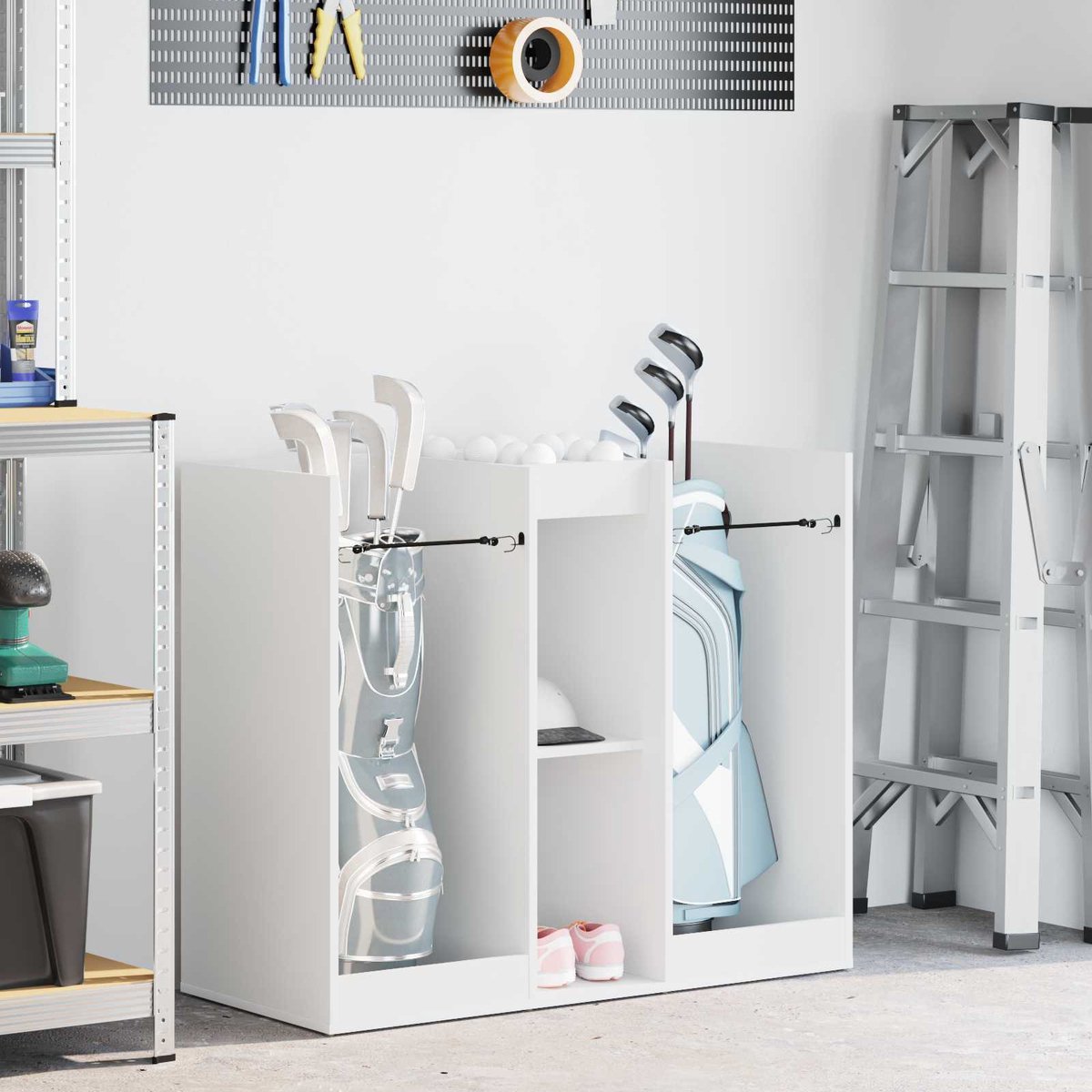 Golfschrank Massiv Weiß 102 x 45 x 85,5 cm