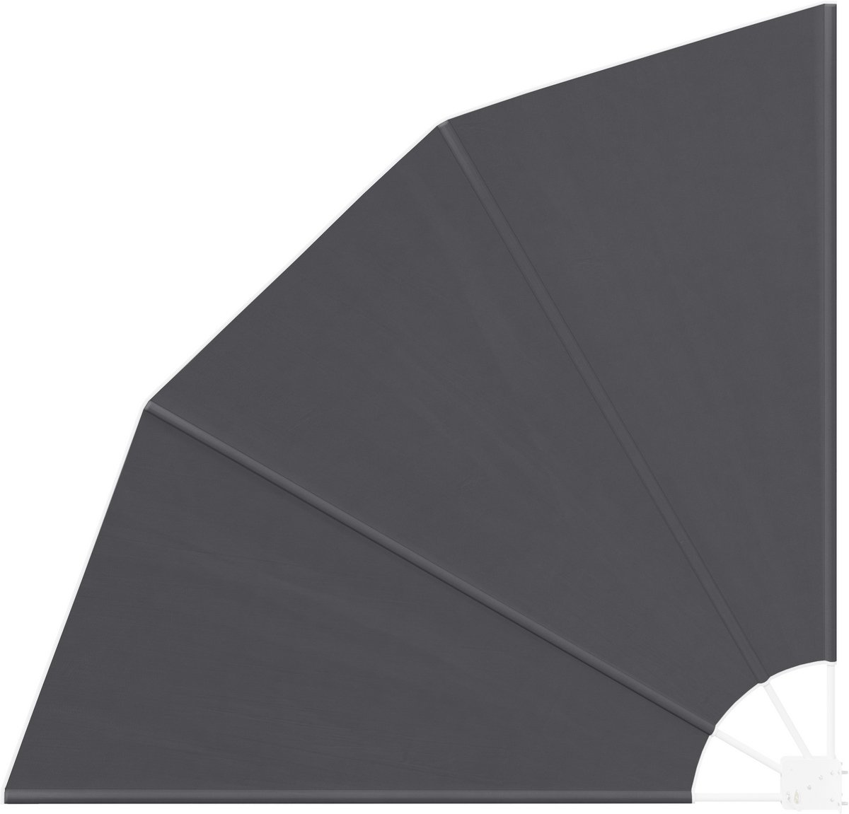 Balkon Sichtschutz 140 x 140 cm Polyester Schwarz