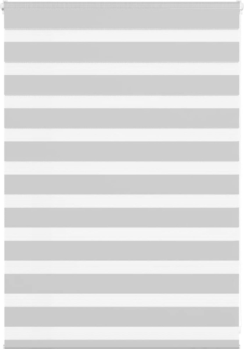 {{Kombination}}: Doppelrollos Zebra Hellgrau 110x100 cm Stoffbreite 105,9 cm Polyester