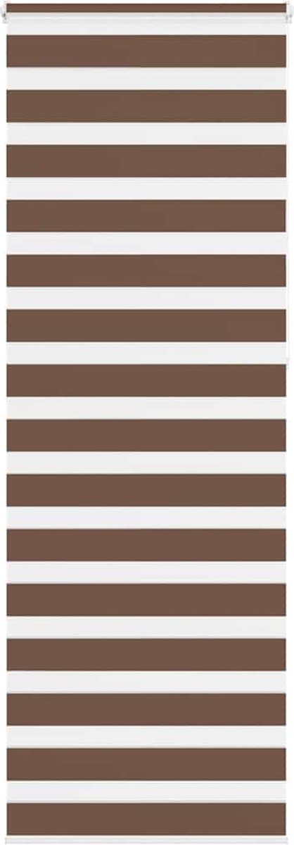 Doppel-Jalousie Zebra Braun 90x230 cm Stoffbreite 85,9 cm Polyester