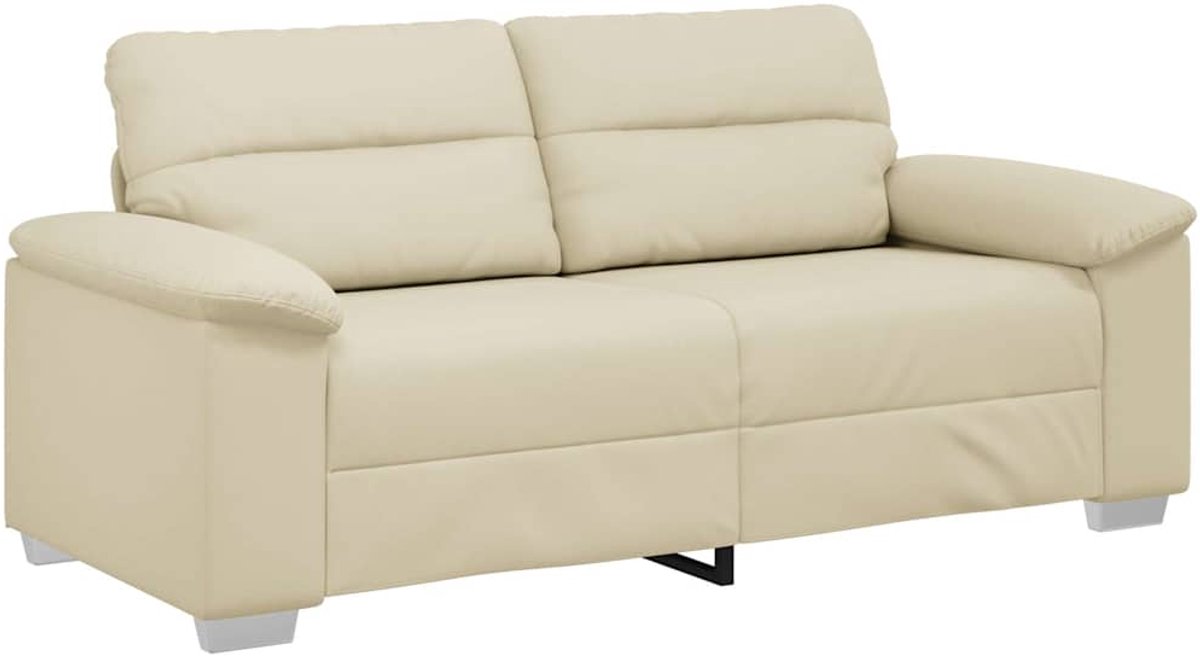 2-Sitzer Sofa Creme 180 x 81 x 84 cm Kunstleder