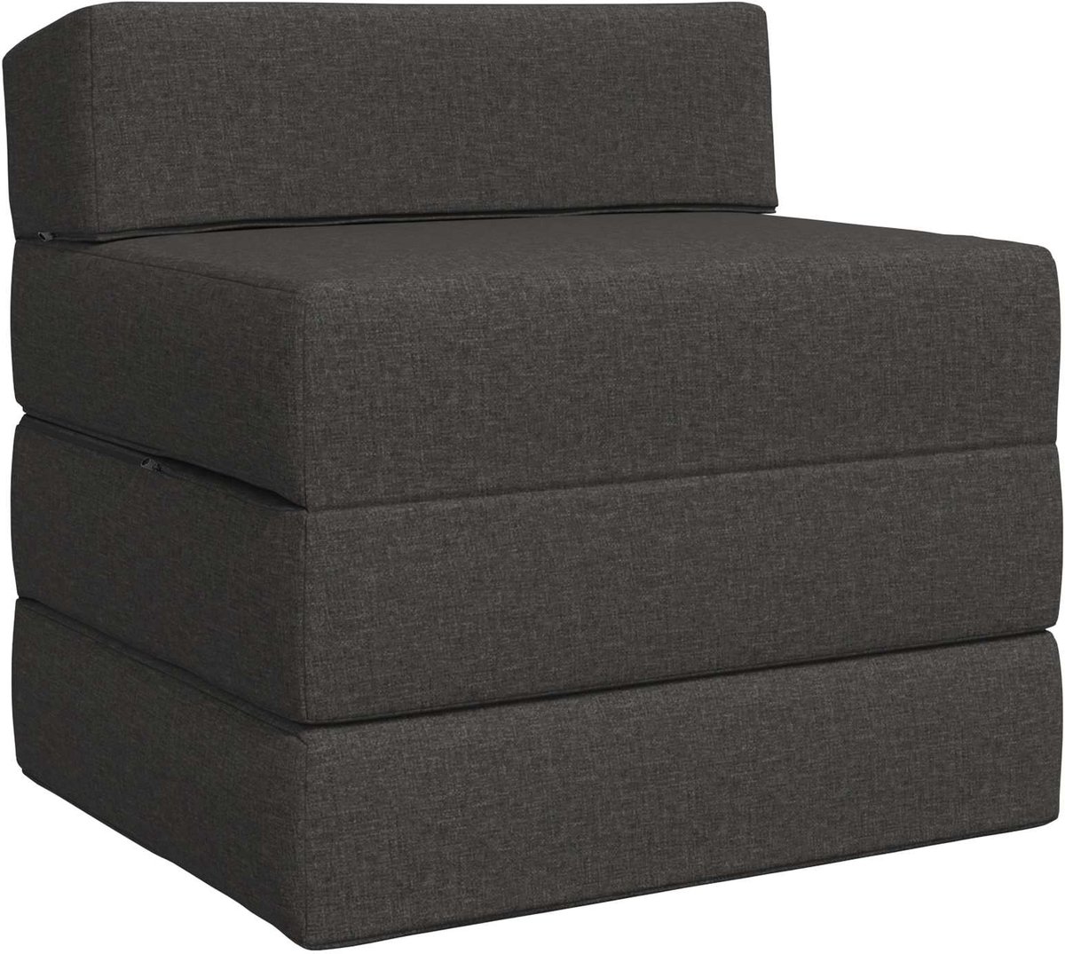 Klapp-Schlafsofa Dunkelgrau 200 x 70 x 15 cm Stoff