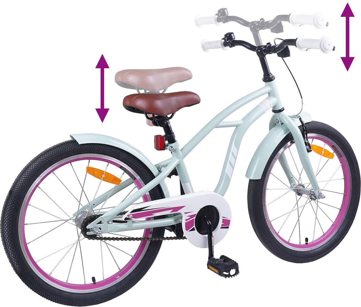 Kinderfahrrad 18 Zoll für Alter 5 7 Hellgrün