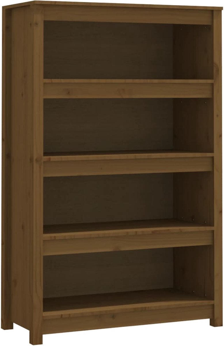 Bücherregal Honigbraun 80 x 35 x 126 cm Massivholz Kiefer