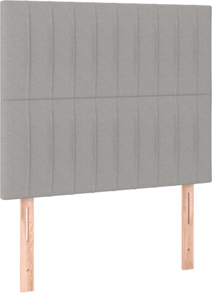 Kopfteil Hellgrau 100 x 5 x 118 128 cm Stoff