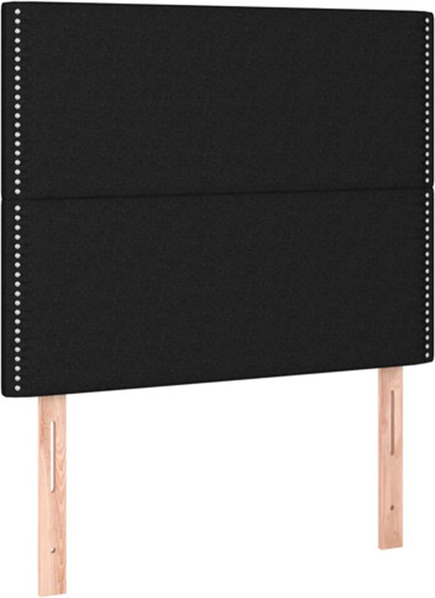 Kopfteil Schwarz 90x5x118 128 cm Stoff