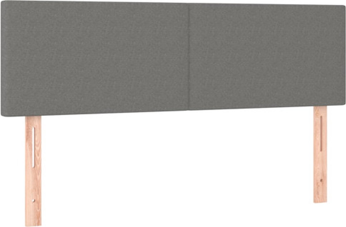 Kopfteile 2 Stück Dunkelgrau 72 x 5 x 78 88 cm Stoff