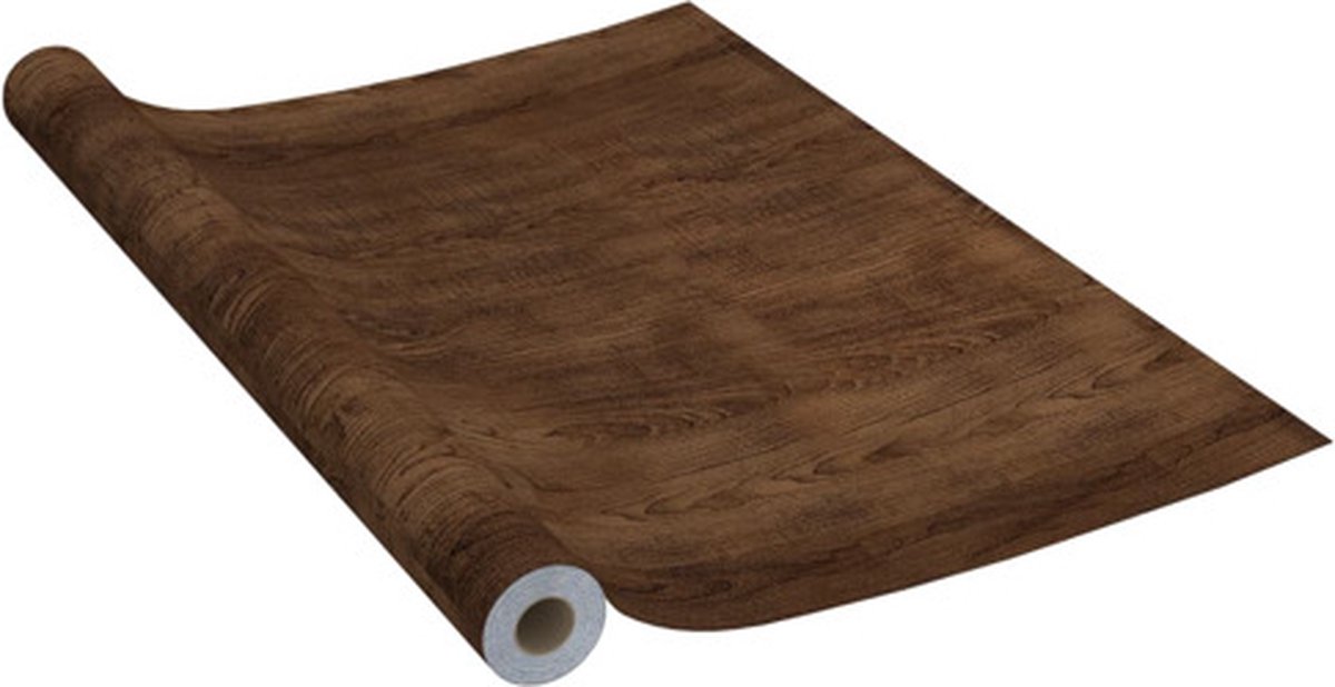 Selbstklebende Möbelfolie Dunkle Eiche 500 x 90 cm PVC