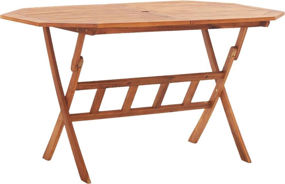 Klappbarer Gartentisch 135 x 85 x 75 cm Massives Akazienholz