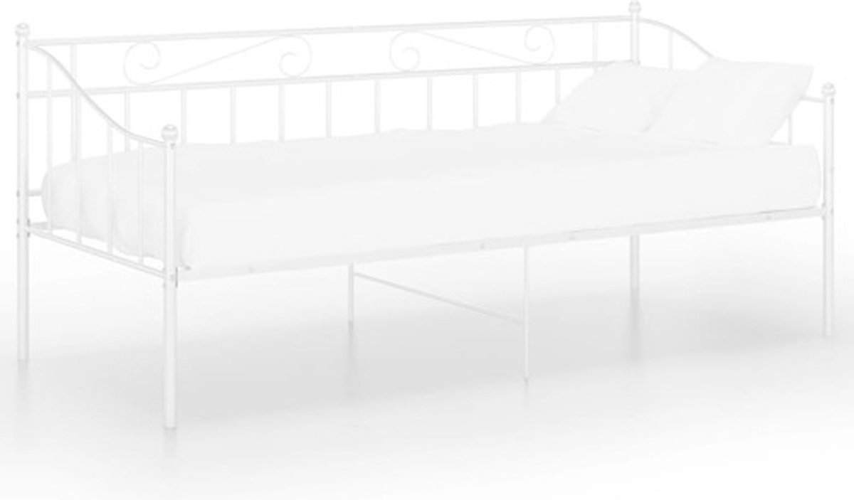 Schlafsofa Gestell Weiß Metall 90 x 200 cm