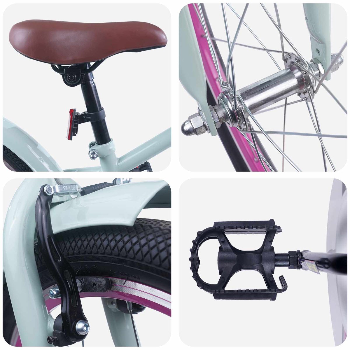 Kinderfahrrad 20 Zoll für Alter 6 11 Hellgrün