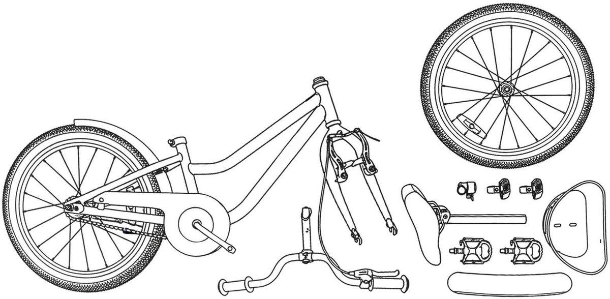 Kinderfahrrad mit Stützrädern 18 Zoll für Alter 5-7 Weiß