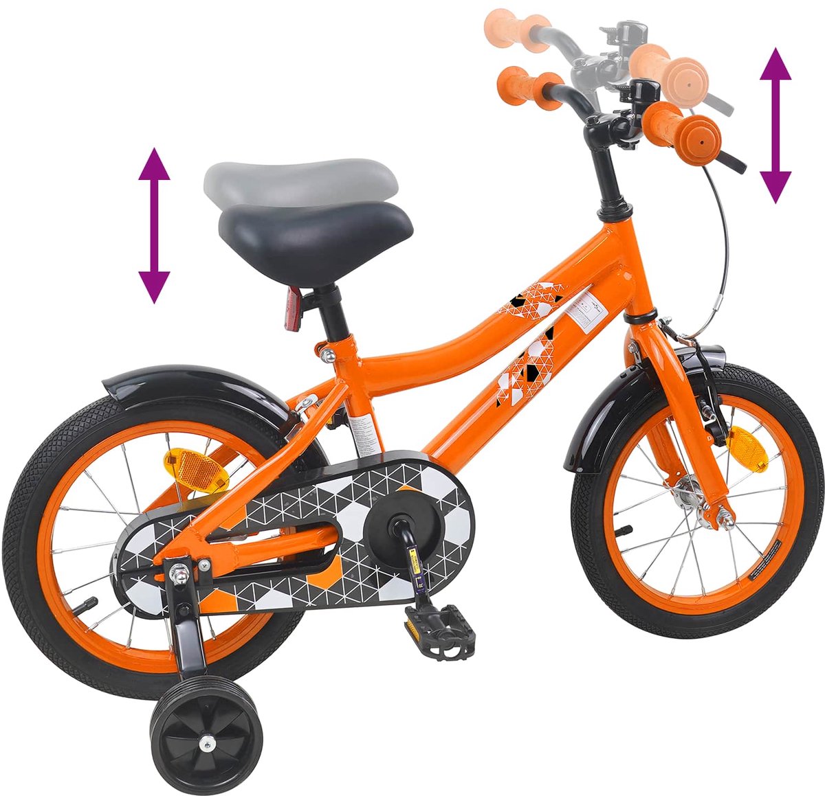 Kinderfahrrad 12 Zoll für Alter 2 4 Orange