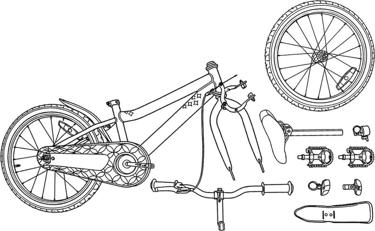 Kinderfahrrad 18 Zoll für Alter 5 7 Schwarz