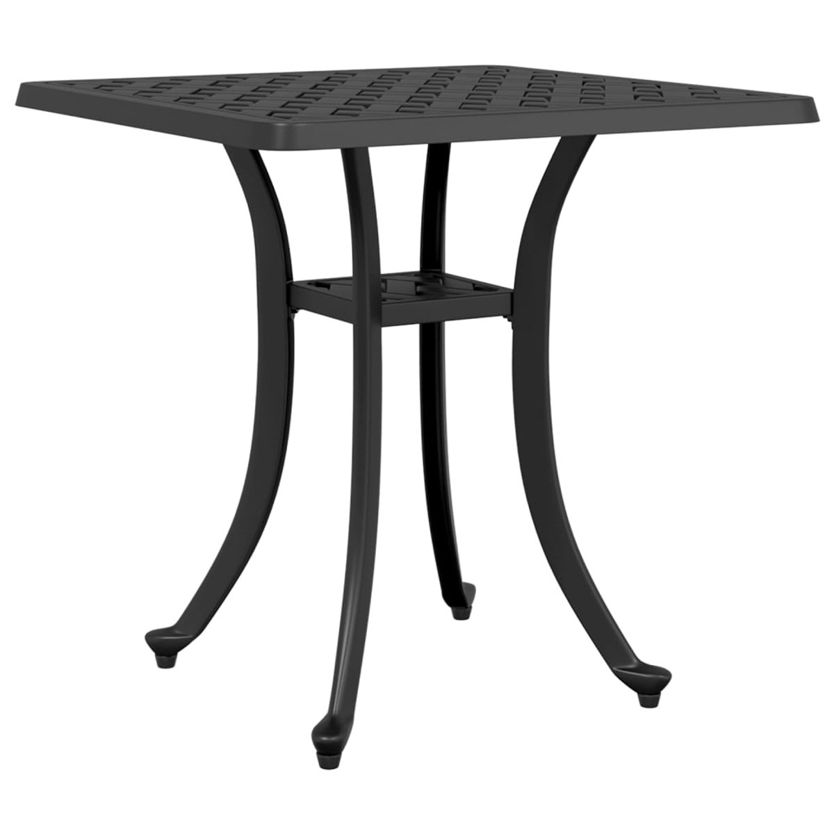 Vidaxl Gartentisch, Schwarz, 53X53X53 Cm, Gusseisen-Aluminium