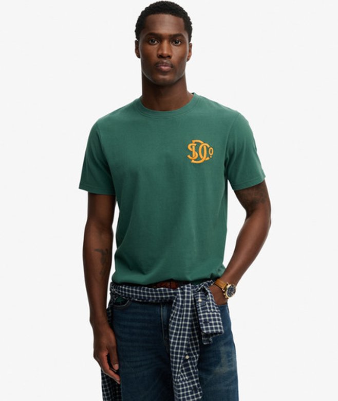 Superdry Herren Sd & co. T-shirt in Lockerer Passform Green - Größe: M