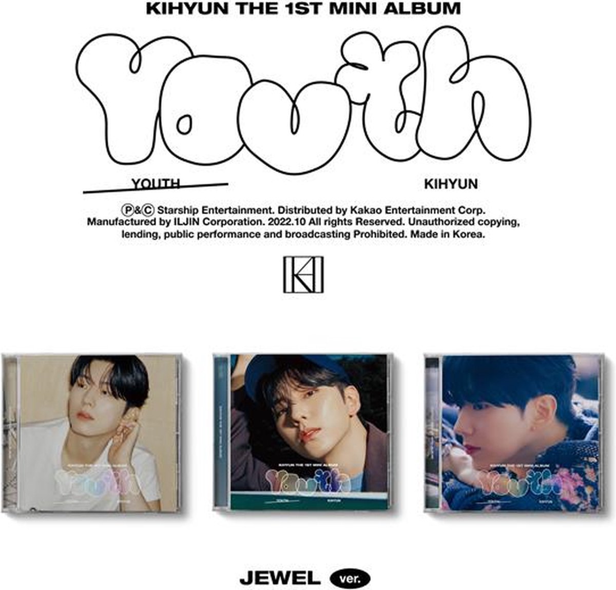 Monsta X KIHYUN - JUGEND Juwel Ver. 1. Mini-Album + Gratisgeschenk Random 1EA