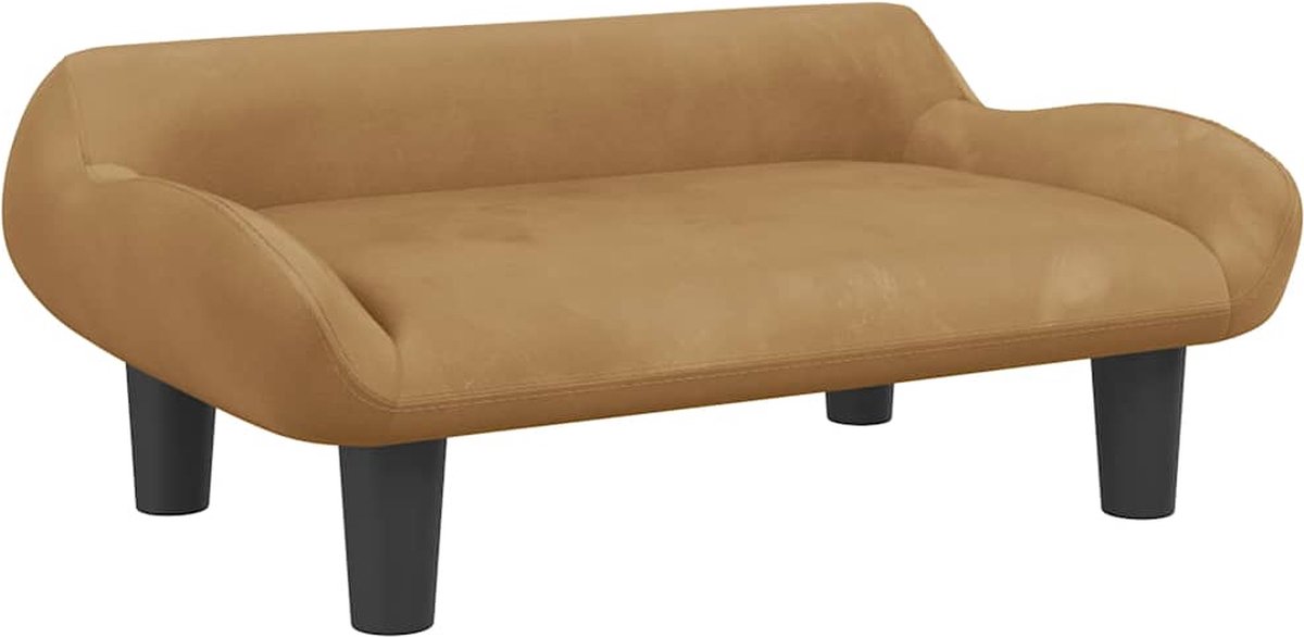 Vidaxl Hundebett, Braun, 70X40X24 Cm, Samtig
