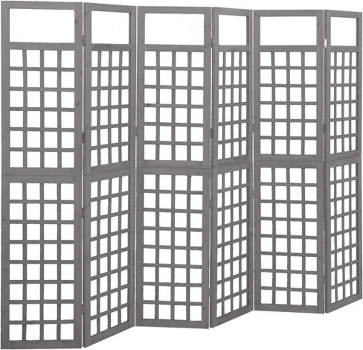 Vidaxl Raumteiler 6-Panelig/Rankgitter, Tannenholz, 242,5X180cm