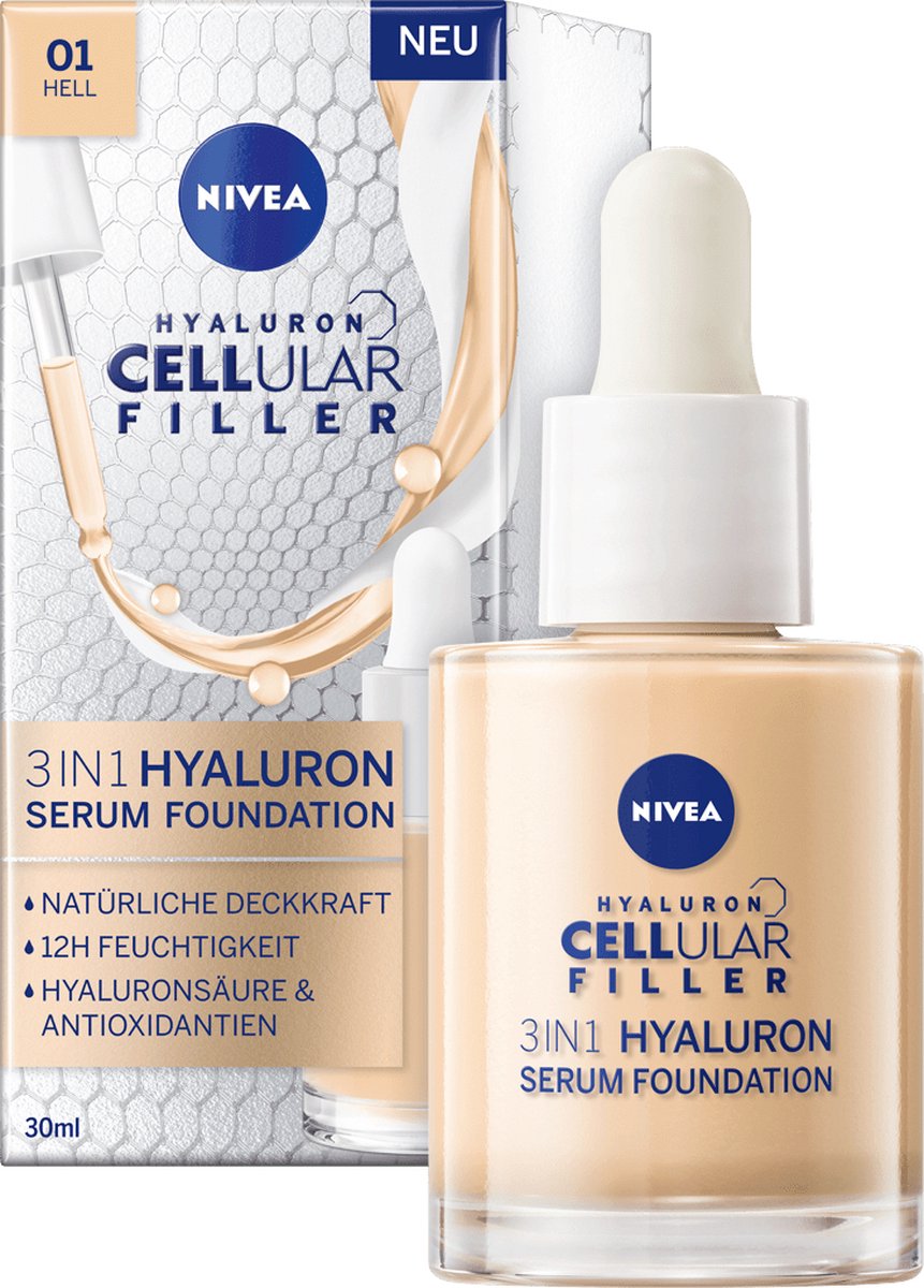 Nivea Hyaluron Cellular Filler 3in1, Serum-Primer, helle Farbe, 30 ml