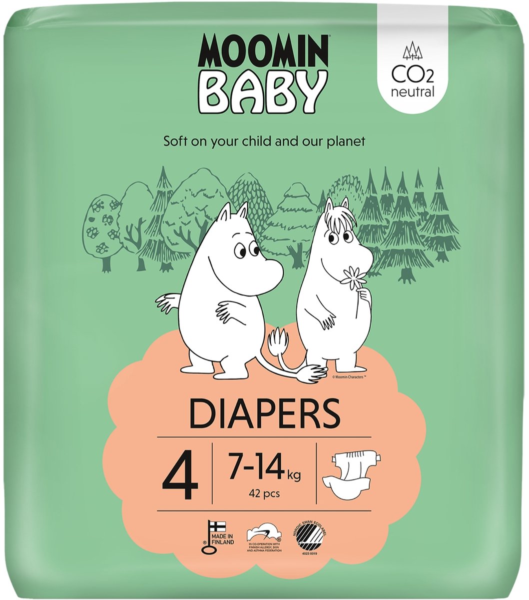Mumin Baby, Windeln, Größe 4, 7-14 kg, 126 Stück
