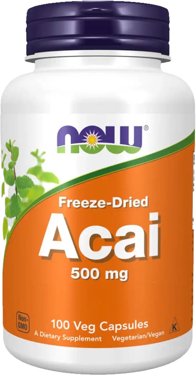 Detoks i Antyoksydanty NOW Acai 500mg 100softgels