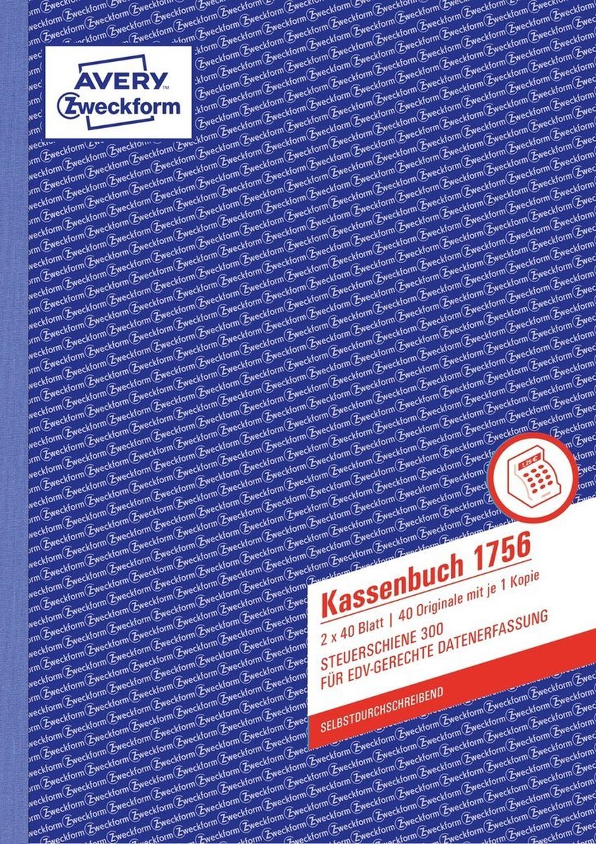 5 x Avery Zweckform Formularbuch Kassenabrechnung A4 selbstdurchschrei