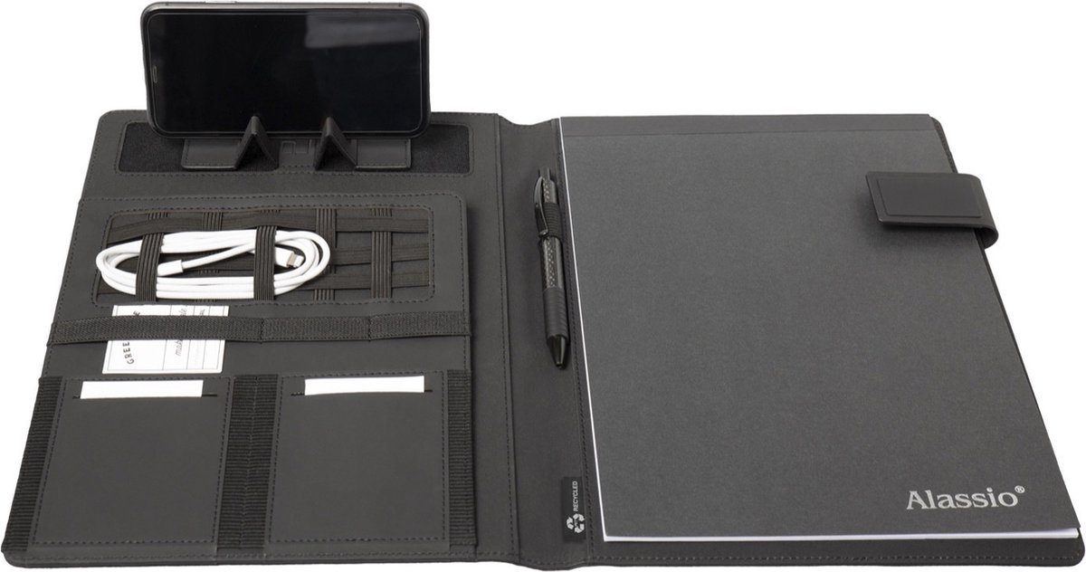 Alassio Schreibmappe - A4 anthrazit Magnetverschluss.