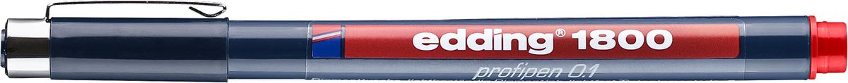 10 x Edding Faserzeichner edding 1800 profipen 0.1 ca. 0,25mm rot