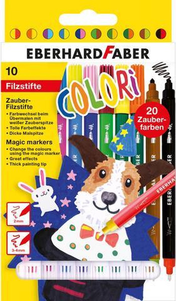 10 x Eberhard Faber Zauber-Marker VE=9 Farben + 1 Zaubermarker