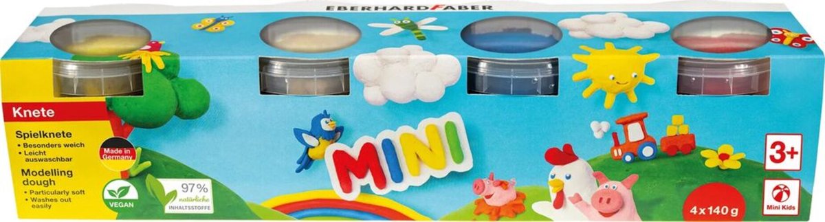 4 x Eberhard Faber Spielknete Basic VE=4x140g 4 Farben
